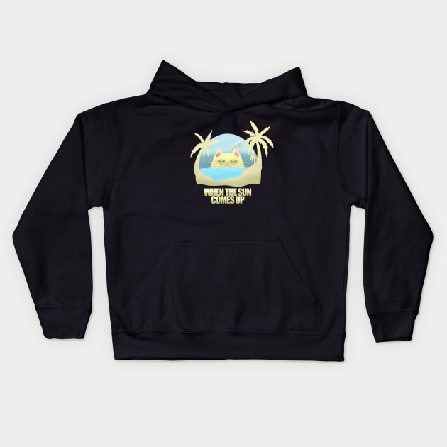 WHEN THE SUN COMES UP Kids Hoodie by masgee